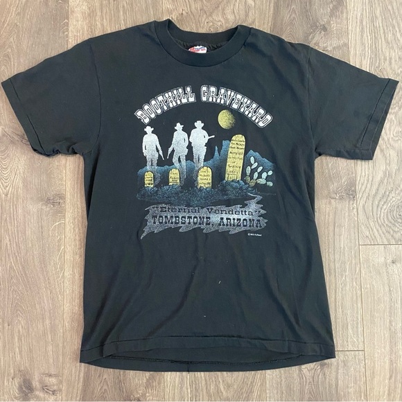 Vintage 1993 Tombstone Arizona Boothill Graveyard Shirt Size Medium - Picture 1 of 9